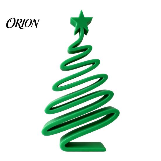 Holiday Home Decorations 3D Printed Minimalist Christmas Tree Desktop Ornament, Modern Table Balcony Festive Ornaments Sign for Living Room