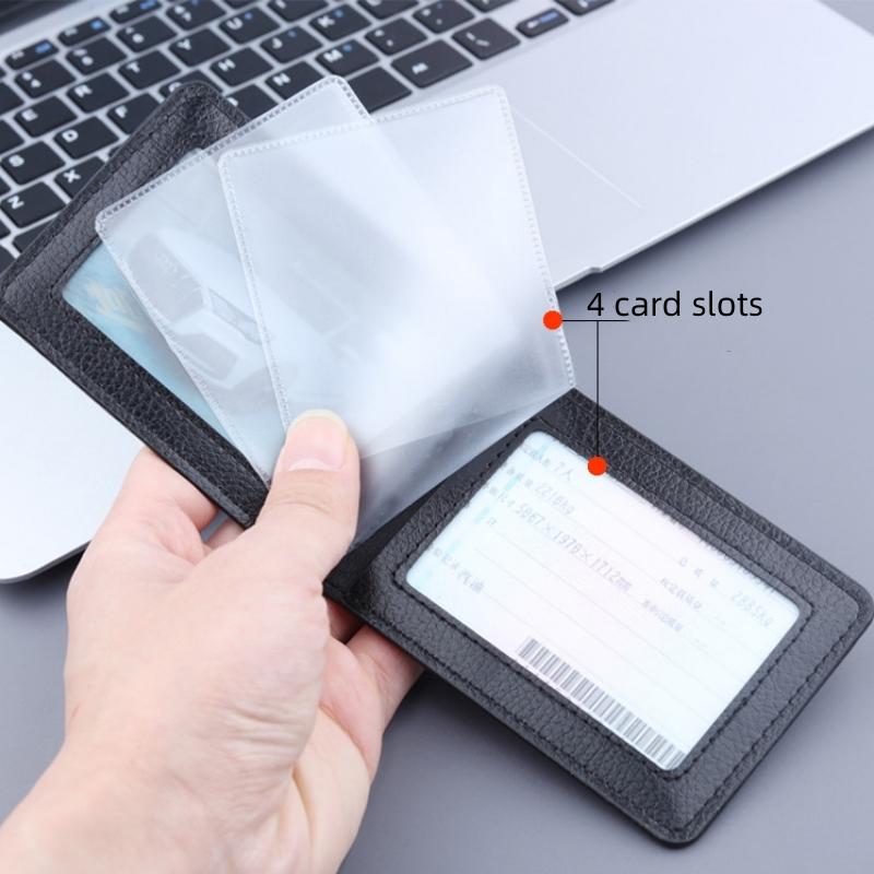 1/2/3/4card Slots Pu Leather Driver License Holder On Cover For Car Driving Documents Business Id Pass Certificate Folder Wallet