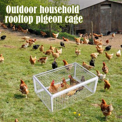 Auto Trap Bird Cage Rabbit Cage Mouse Cage Enter Only Do Not Leave Metal Material Innovative One-way Entry System Cage