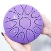 6-inch 11-Note Metal Tongue Drum with Storage Bag, Perfect for Yoga, Meditation, Healing, Prayer, and Fatigue Relief (Purple)