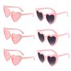 6pcs Bachelorette Party Sunglasses Wedding Bridal Shower Decoration Pink White Heart Glasses Bridesmaid Gifts Hen Party Supplies