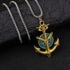 Retro European and American Necklace, Street Hip-hop Pendant, Retro Medieval Boat Anchor Necklace Accessories