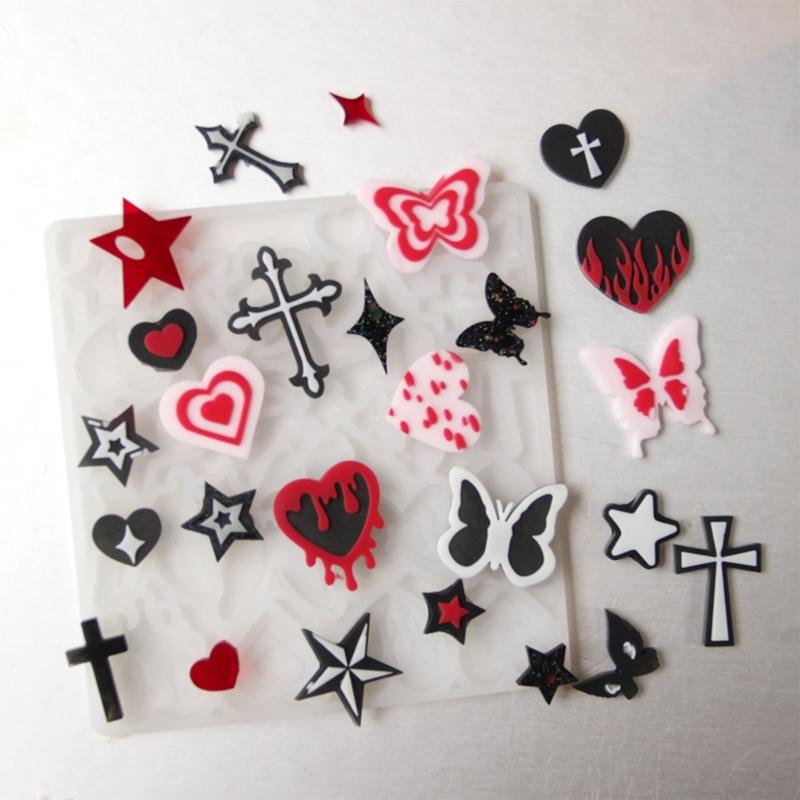 Jewelry Casting Molds,Silicone Pendant Resin Molds Crucifix Epoxy Resin Casting Mold for DIY Earrings Keychain Making