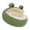 Green   Cat Bed Washable Non Slip Waterproofing Bottom Comfortable Cute Dog Kitten Sping Bed for Home