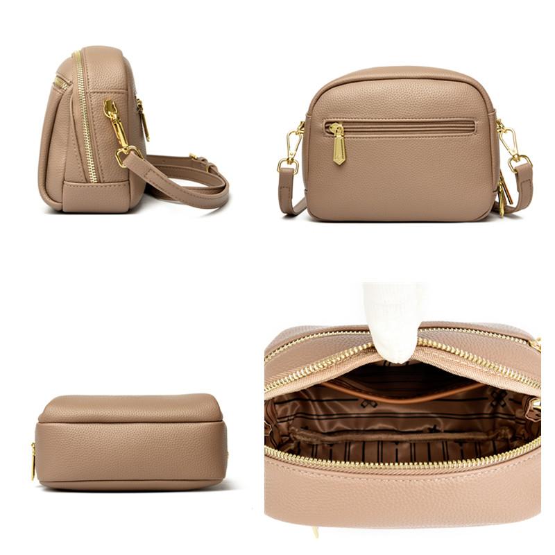 New Fashion Luxury Brand Small Shoulder Handbags Lady Leisure Travel Messenger Bag Solid Color PU Leather Shoulder Bag For Women