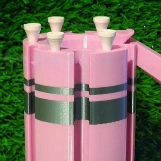 3D Printed Golf Club Carrier with Tee Ball Holder Holds Up to 6 Golf Clubs Golf Club Cylindrical Holder Organizer Support Stand Golf Accessory