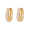 [Moissanite Stud Earrings] New Super Sparkly Full Moissanite U-Shaped Geometric High-End Fashionable Stud Earrings for Women