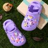 Zoccoli alla Moda Comodi per Bambina con Charms Luminosi a Cartone Animato di Unicorno, Zoccoli Antiscivolo per Interno Esterno Spiaggia Piscina 3057