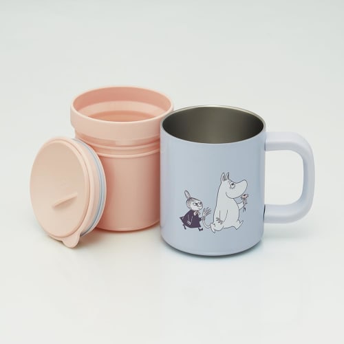 Skater Insulated Stainless Steel Mug with Inner Cup, Vacuum Insulated, Double-Walled, Moomin Design, 320ml/330ml, TMG4NI