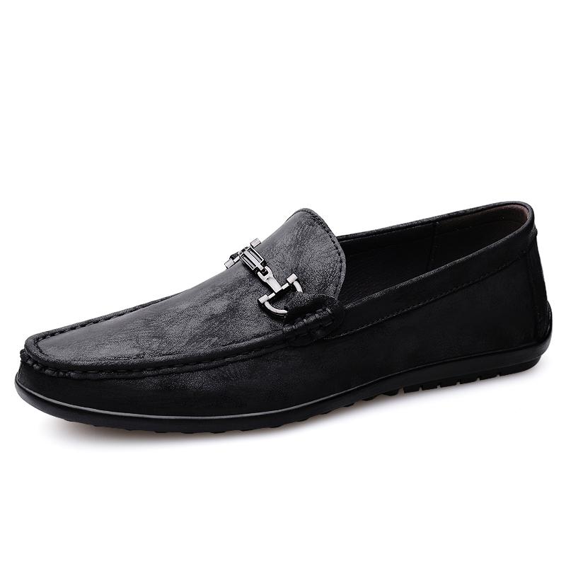 2024 Genuine Leather Men Casual Shoes Luxury Elegantes Mens Loafers Moccasins Breathable Slip on Driving Shoes Plus Size 37-46