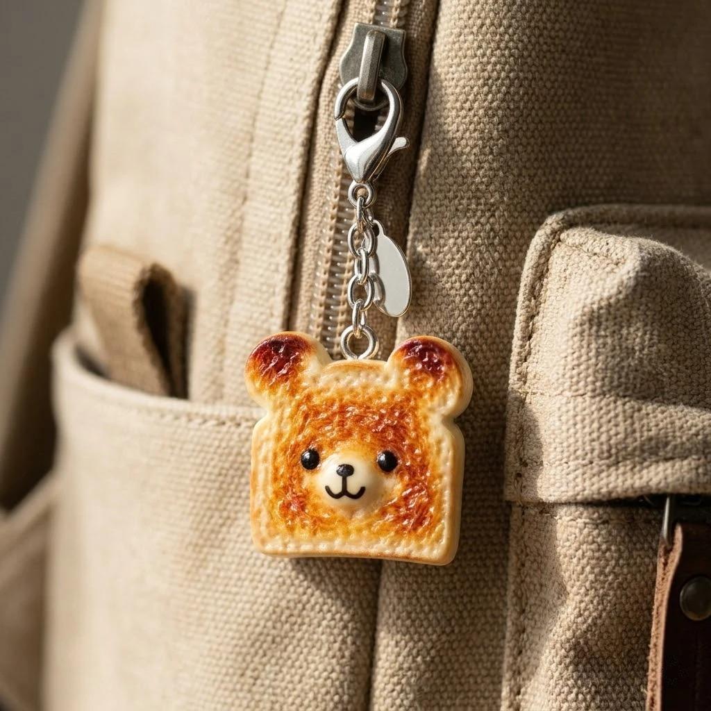 10Pcs Heart Bear Cat Animal Toast Bread Shape Charms Resin Claws Food Pendant For DIY Earring Necklace Keychain Jewelry Making