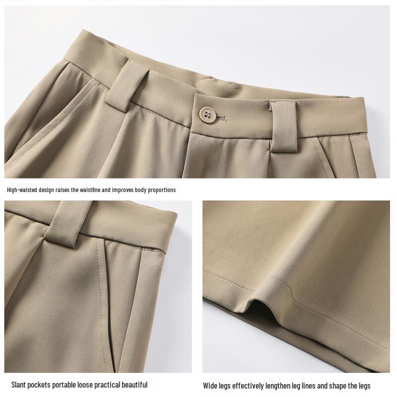 FivePlus Women's Draped High-Waist Straight-Leg Trousers