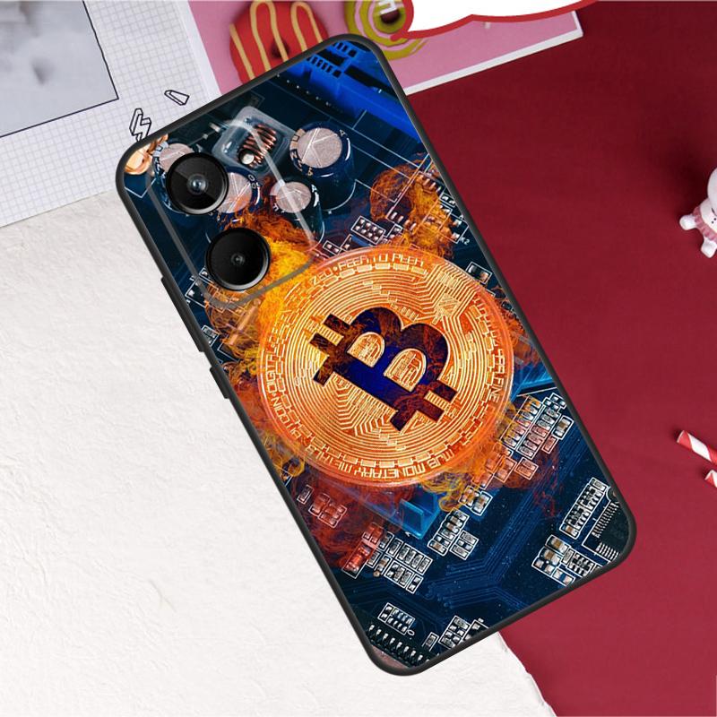 Bitcoin BTC For Realme 14 10 11 12 13 Pro Plus C65 C67 C63 C61 C55 C51 C53 C35 C75 GT6 GT7 15 Pro Case