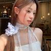 Coconut Tree Scarf Headband Retro Embroidered Scarf Fashion Lace Thin Scarf  Bag Decoration