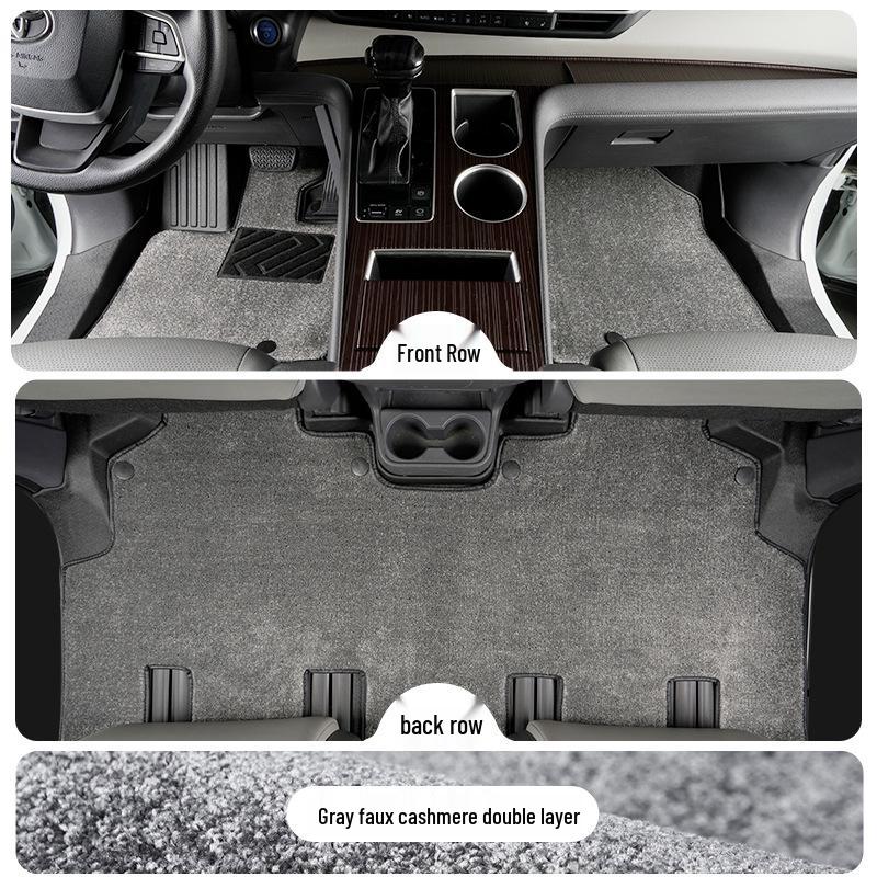Toyota Sienna TPE Floor Mats for 7-Seater Models (2021-2025), Front Two Rows, Full Coverage.
