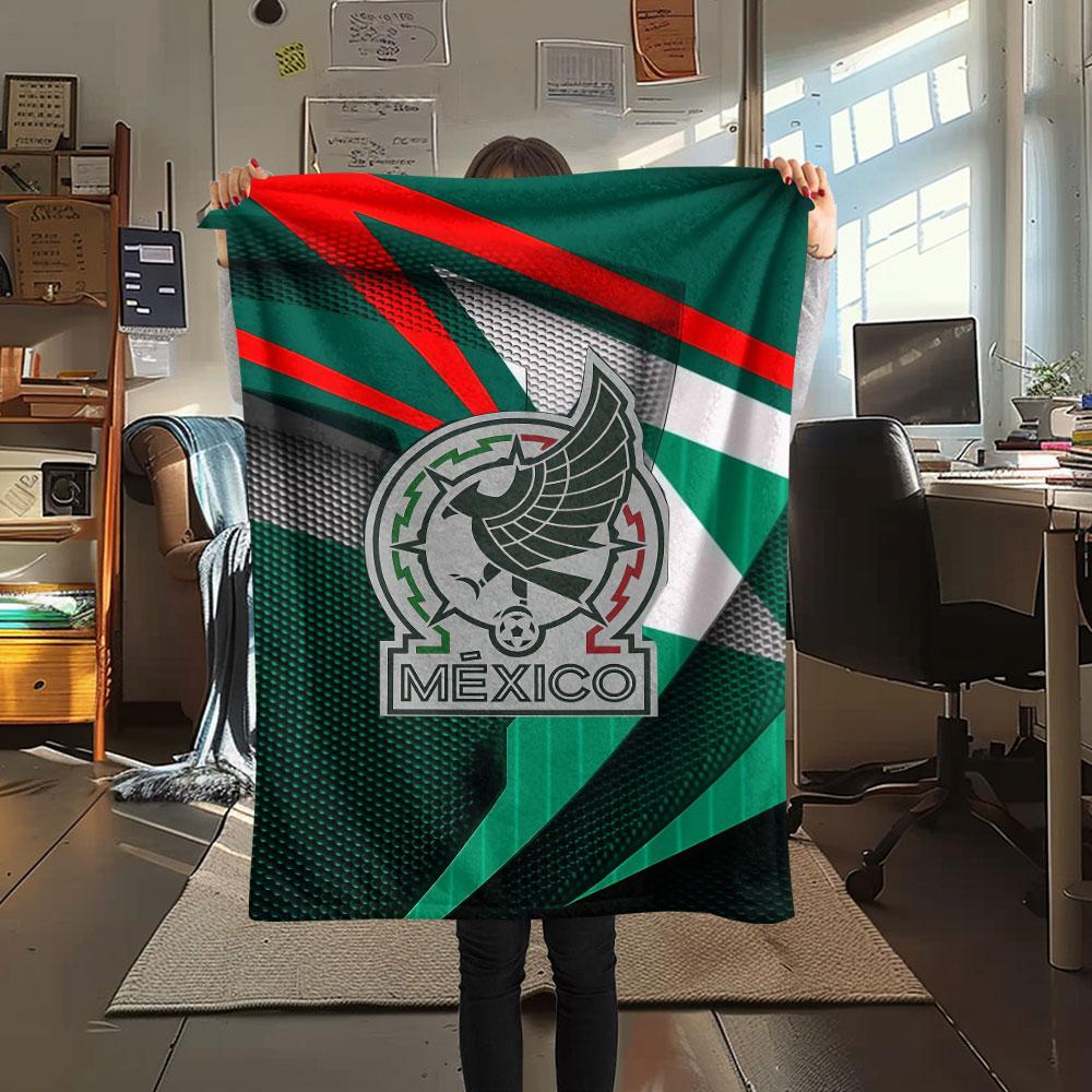 Mexico Printed Flannel Blanket, soft throw for bedroom sofa, washable, fan merchandise, great gift.