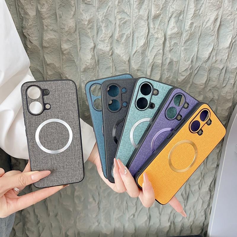 For Xiaomi Redmi Turbo 5 Turbo5 Max Case Magnetic TPU +PC Anti-slip Ultra Thin Woven Textile Cloth Pattern Cover