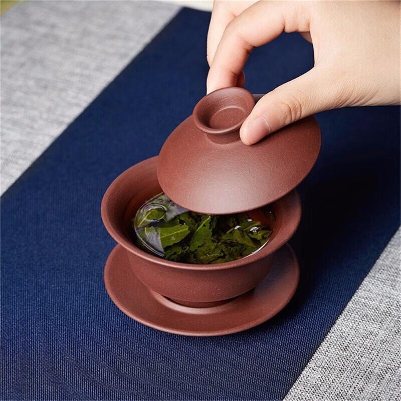 Yixing Purple Clay Gaiwan Tea Bowl
