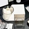 Rotating Desk Organizer Aesthetic Large Capacity With Drawers Space Saving Office Desk Organizer For Art Supplies Makeup Brush