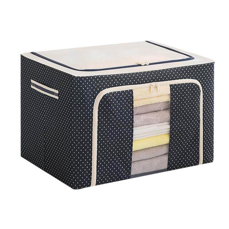 Large Capacity Foldable Steel Frame Wardrobe Storage Box for Clothes and Quilts