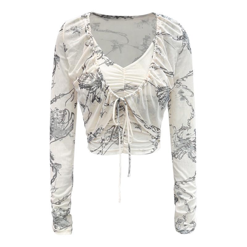 

Women s Summer Mesh Yoga Cardigan & Tank Top Set - Long Sleeve Cover-Up with Strappy Two-Piece Design M