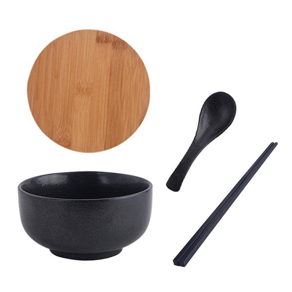 Ceramic Ramen Bowl Set Reusable Kitchen Bowl Japanese-Style Large Bowl Salad Bowl Cereal Bowl Picnic Bowl Instant Noodle Bowl for Soups Porridge