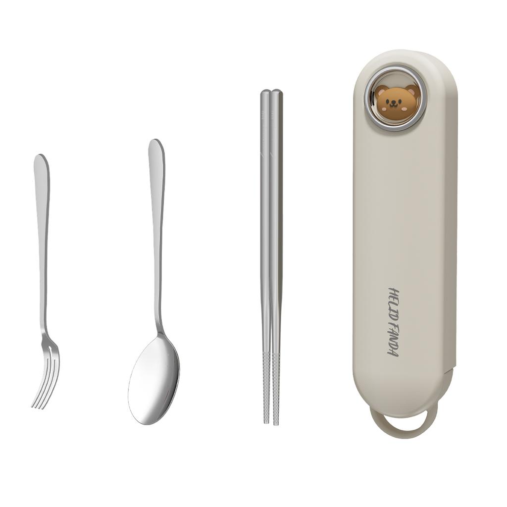 Zestaw Sztućców ze Stali Nierdzewnej 316 Przenośny Widelec Łyżka Pałeczki Z Pudełkiem Zestaw Sztućców Podróżnych Zestaw Stołowy Kuchenny