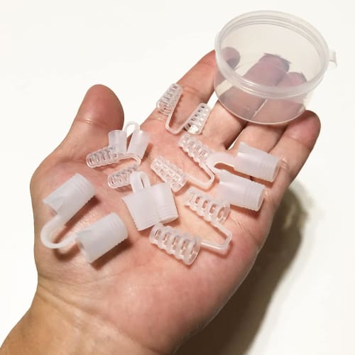 Set of 8 Nose Pins, Anti-Snoring Aid, Nasal Dilation, Silicone, for Nasal Breathing, Snoring, and Nasal Congestion, Sleep