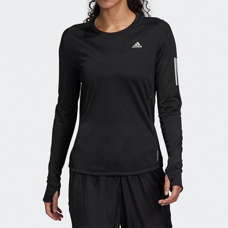 Adidas OTR Long Sleeve Tee Women Athletic Apparel Black GL7984