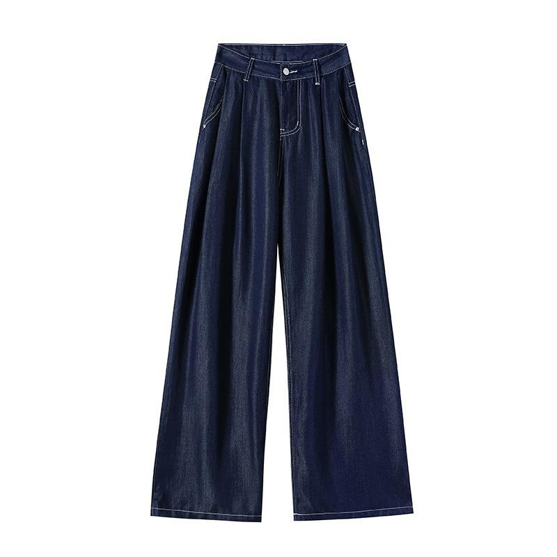 

Thirteen Lines High Waist Tencel Women s Summer Slimming Loose Ice Silk Wide-Leg Pants XL