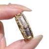 Vintage And Elegant Color Blocked Inlay Diamond Brushed Ring Fashion And Luxurious Exquisite High-End Rings Jewelry Gift
