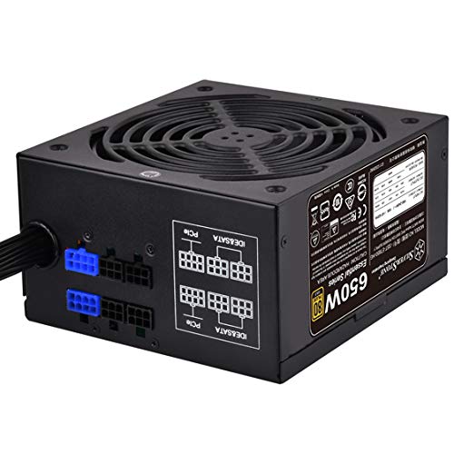 SilverStone Essential Series Semi-Modular 80Plus Gold Certified ATX Power Supply, 650W, SST-ET650-HG-Rev