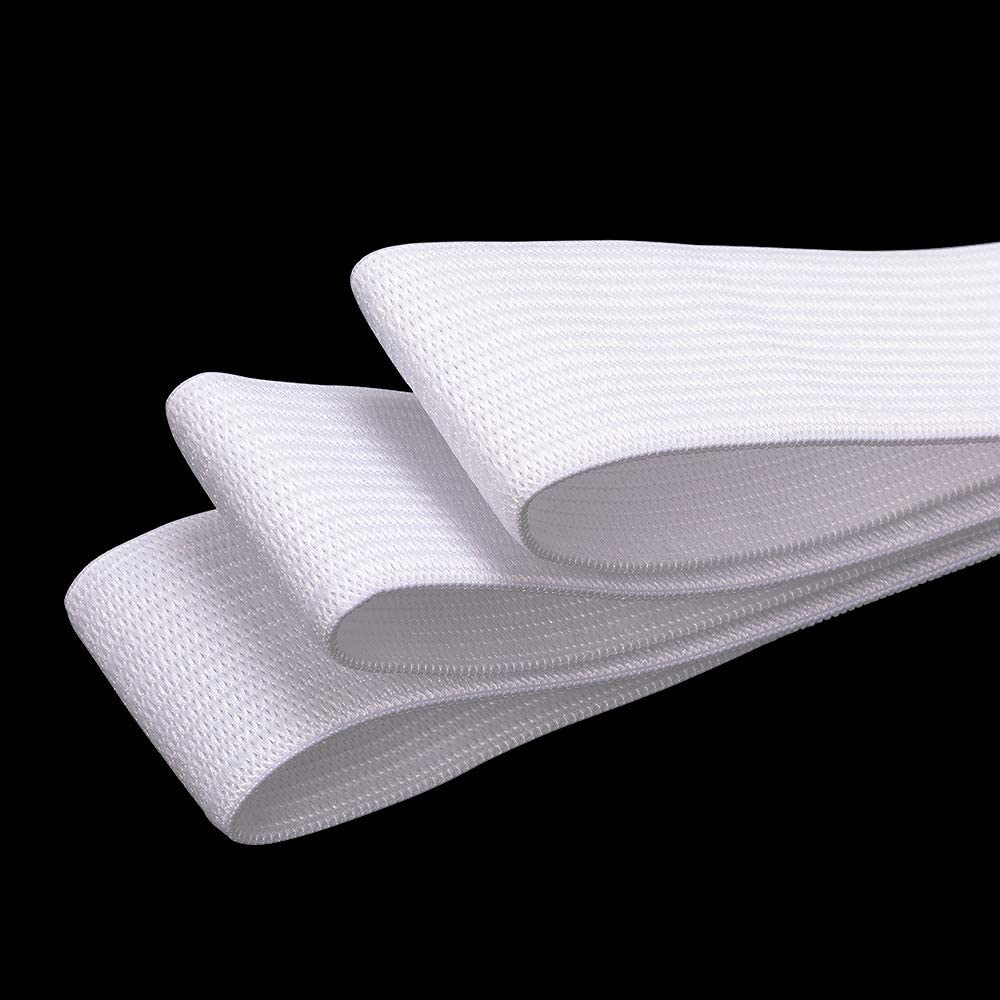 

10 метров Черно-белая эластичная лента для шитья Вязаная эластичная лента 2.5cm/1in белый