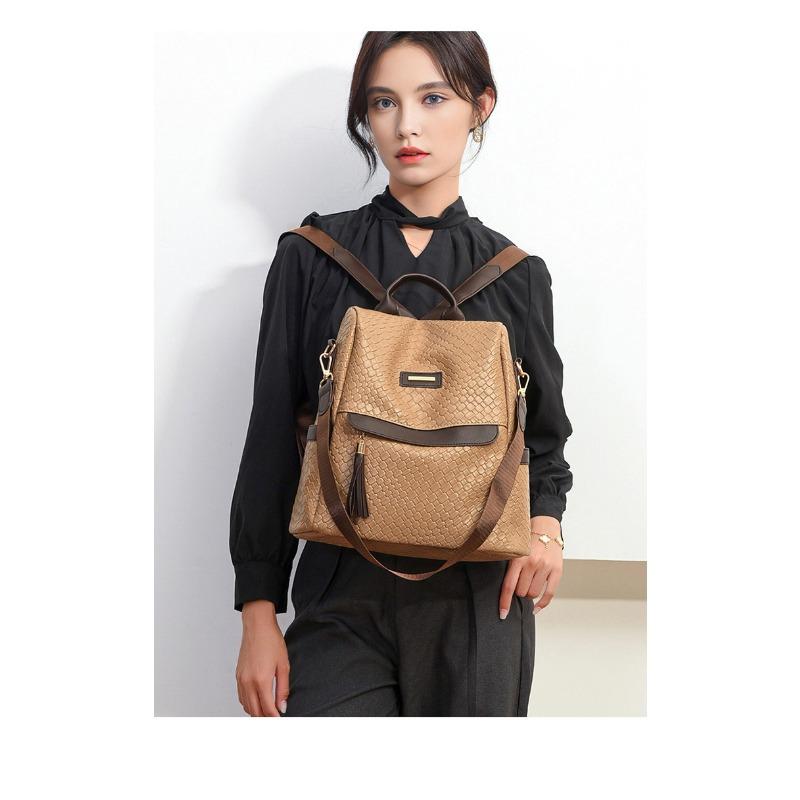 Retro Soft Leather Backpack Versatile Travel Bag