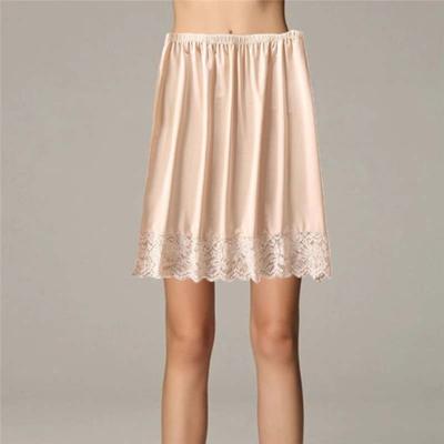 Lace Flower Women's Dress Underskirt Slips Innerwear Half Length Half Slips Dress Anti-glare Skirt Accessories