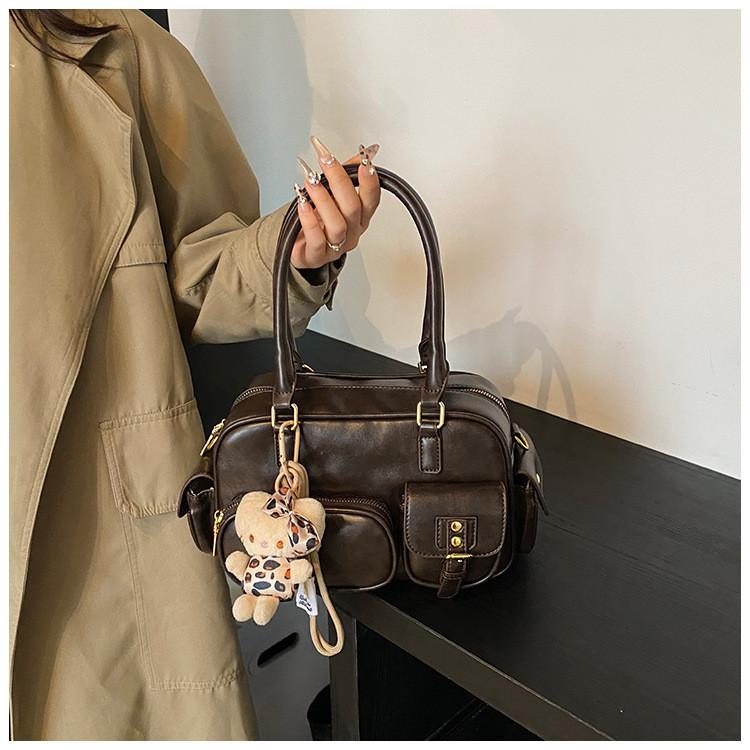 IELGY Ladies Retro Commuter Shoulder Bag - Autumn/Winter Edition No Pendant