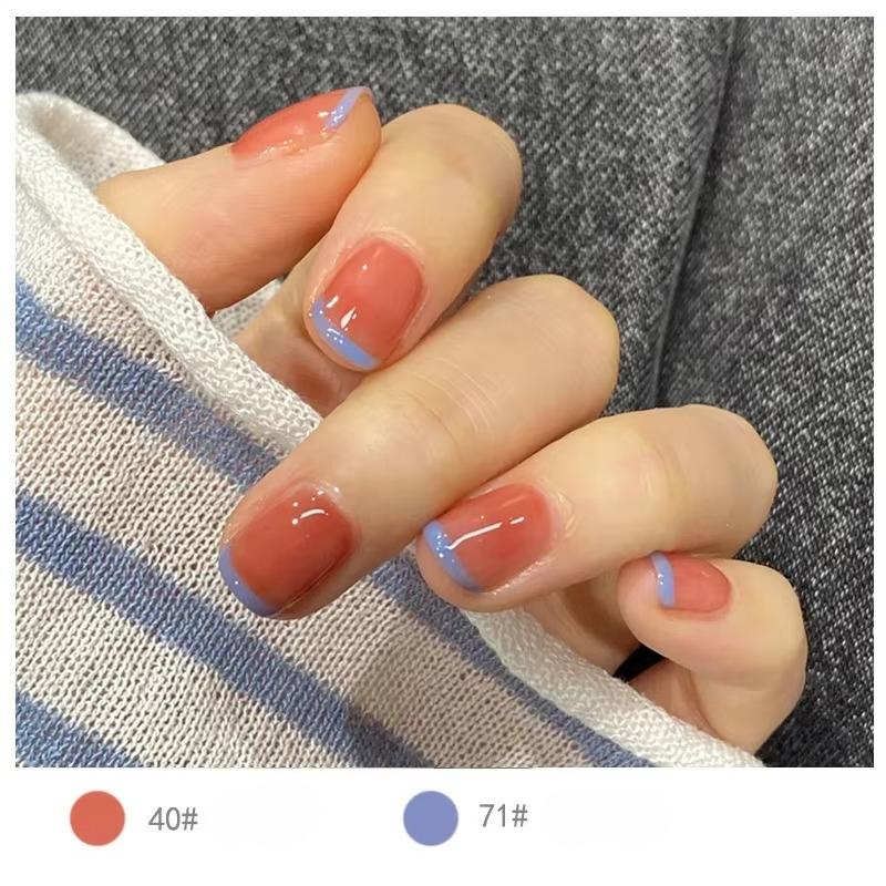 European and N Seal Color Bloom Print Neutral Nail Polish Tear-free and Bake-free Watercolor Nail Polish