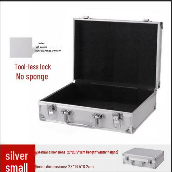 Portable Aluminum Alloy Toolbox for Insurance Documents and Equipment Storage