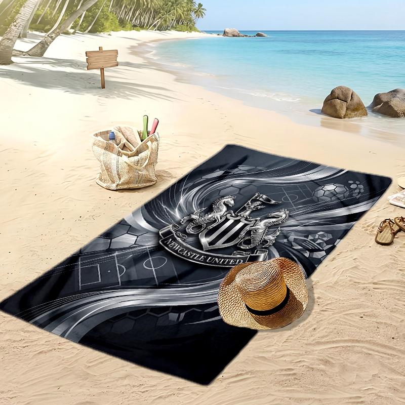 Newcastle United Football Print Beach Towel, Large Soft Quick Dry Towel for Beach Camping Swimming