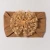 New Jacquard Baby Elastic Headband, Cute Lace Bow Children's Headscarf, Thin Baby Headband