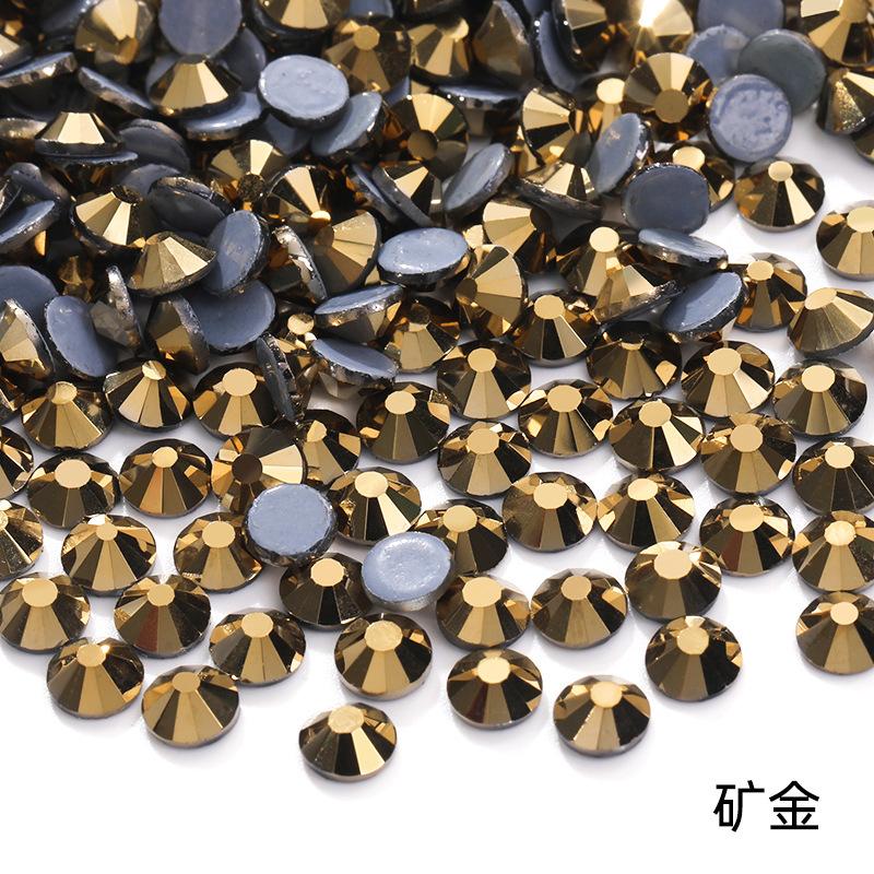 Kristallglas Flachboden Hot Drill Bekleidungszubehör Schmuckzubehör Aufkleber Strass Diy Zubehör Klebe Hot Drill Imitation Österreichischer