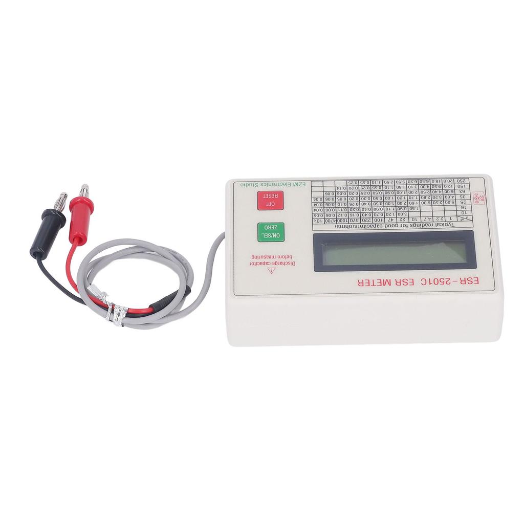 Handheld ESR Capacitor Tester High Accuracy Lightweight Smart Shutdown Function ABS Capacitance Meter