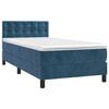 Maison Exclusive - Sommier à lattes de lit avec matelas et LED Bleu foncé 80x200cm