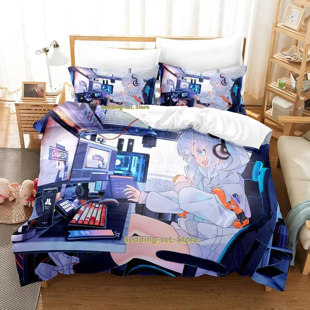 Book Girl Anime Bedding Set Single Twin Full Queen King Size Bed Set Adult Kid Bedroom Duvetcover Sets Anime Parure De Lit Bed