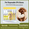 Asahi Pet No-Rinse Deodorizing Bathing Gloves for Cats and Dogs - Disposable Wet Wipes, No Blow Dry Needed