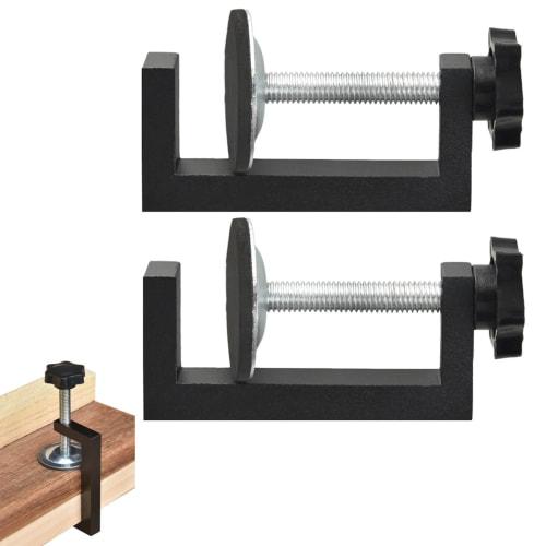 Set of 2 Metal Woodworking Clamps, C-Clamps and G-Clamps, Adjustable, Maximum Opening 57mm, Durable, Portable Design, Ideal for DIY Projects, Hanging,