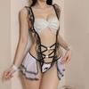 Sexy Lingerie Sexy Perspective Dress Lace Onesie Maid Suit Uniform Seduction Fun Tease