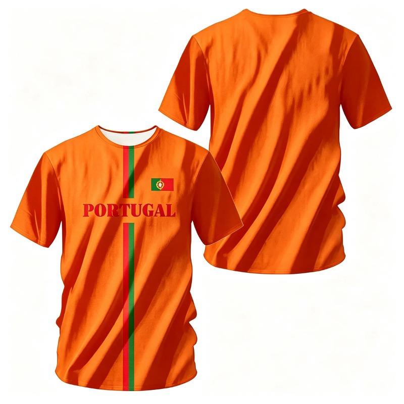 Portugal Football Shirt Print Soccer Jersey National Team Fans Tops