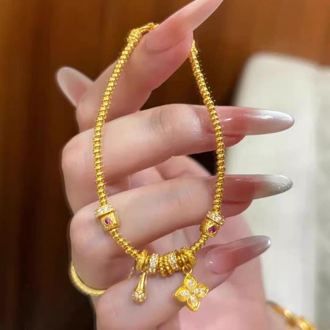 Браслет с четырехлистным клевером, стойкий к выцветанию и элегантные украшения