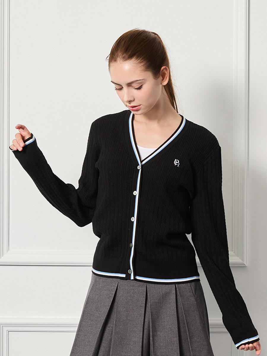 Nitina Тонкий Кардиган на Пуговицах Bk Black/S